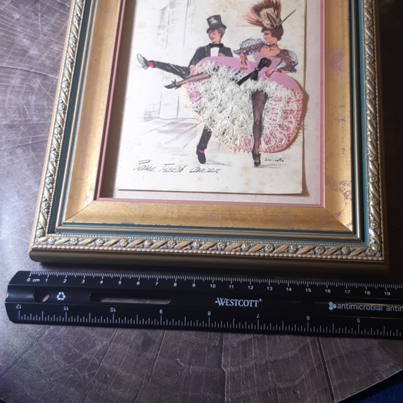 Vintage frame| Handmade French Cancan piece - Picture 9 of 10